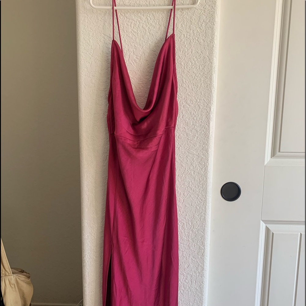 Lioness Walk The Line Maxi Dress in Magenta
